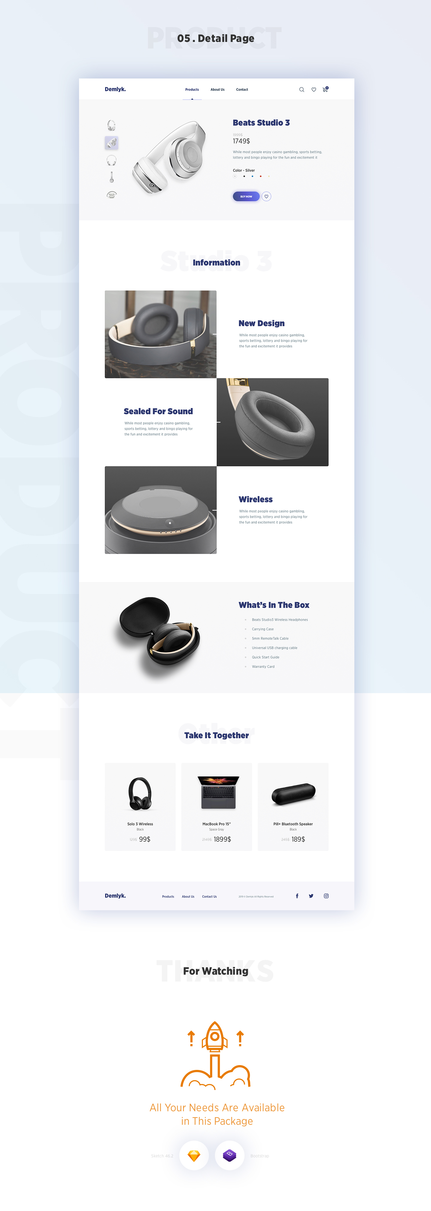 精选免费现代简约购物网站UI工具包 Demlyk Shopping UI Kit插图4