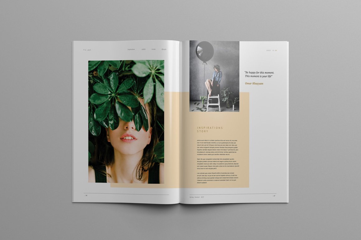 时尚优雅摄影师设计师营销INDD画册模板 KHANSA – Fashion Lookbook & Magazine插图4