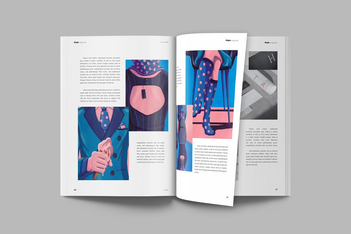 现代时尚孟菲斯风格产品介绍项目营销INDD画册模板 DSGN Magazine  INDD Templates插图7