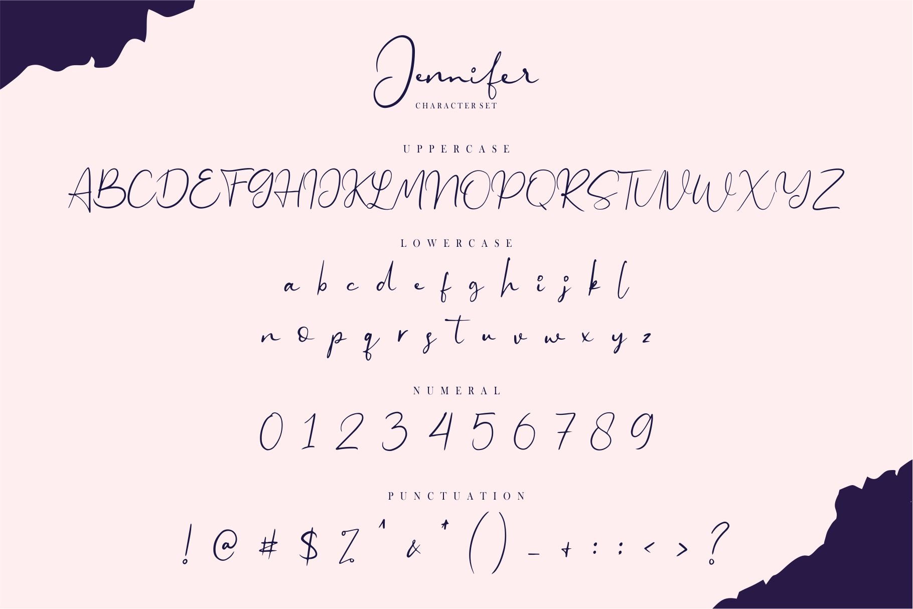 时尚优雅婚礼签名书法字体 Jennifer Signature Fonts Logo插图8