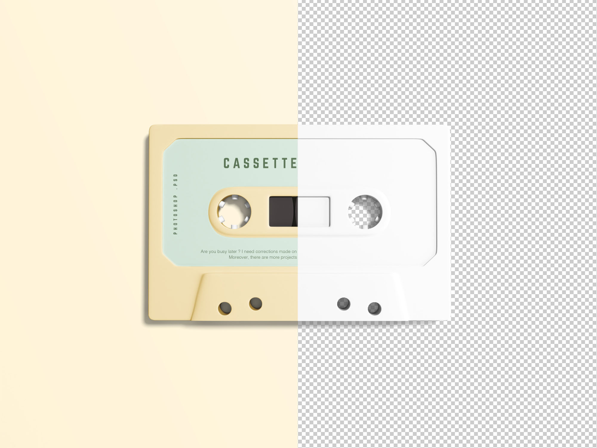 2款精致磁带盘展示样机 2 Exquisite Cassette Mockup插图4