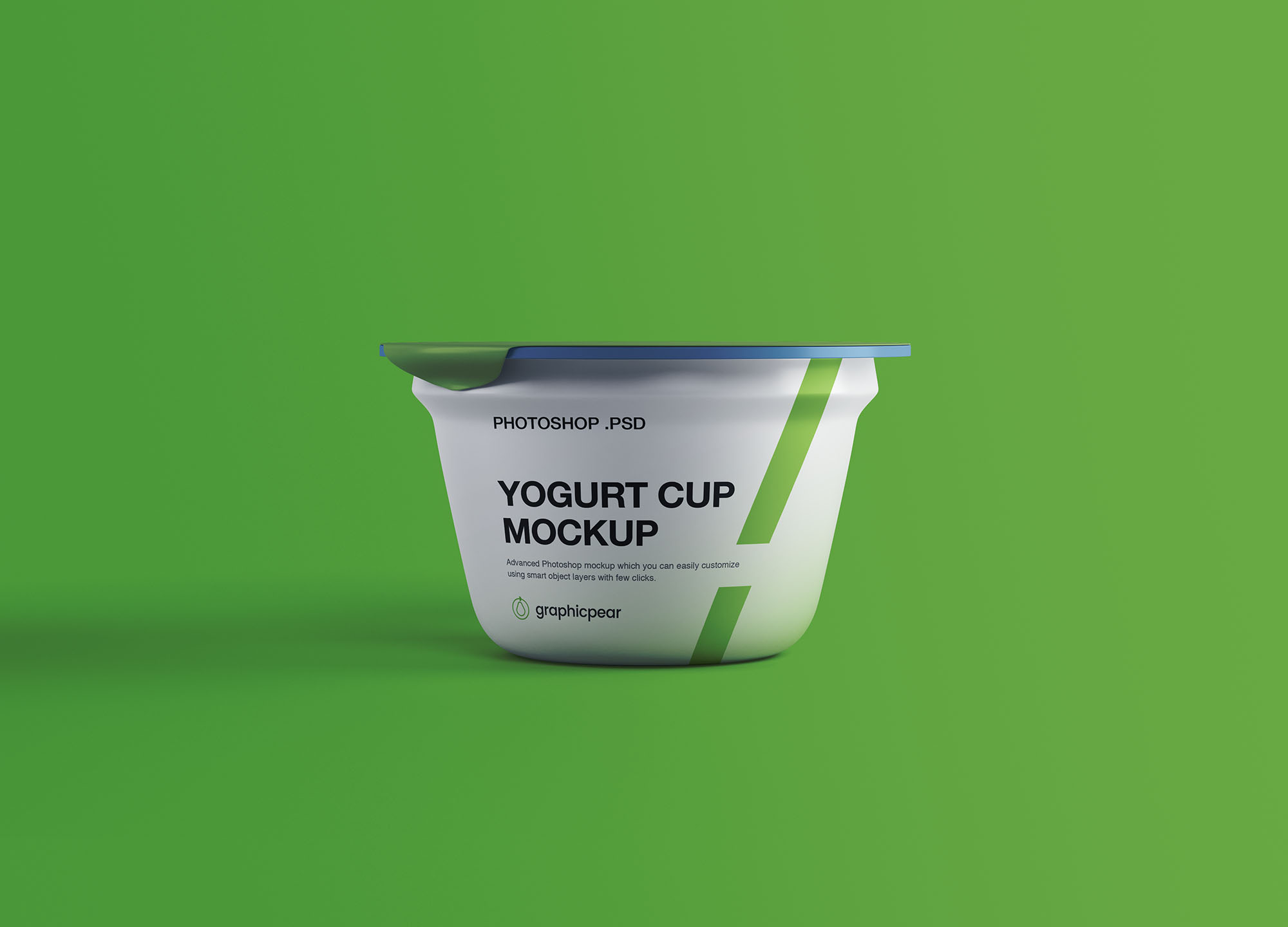 酸奶包装设计提案塑料杯展示样机 Yogurt Plastic Cup Mockup插图
