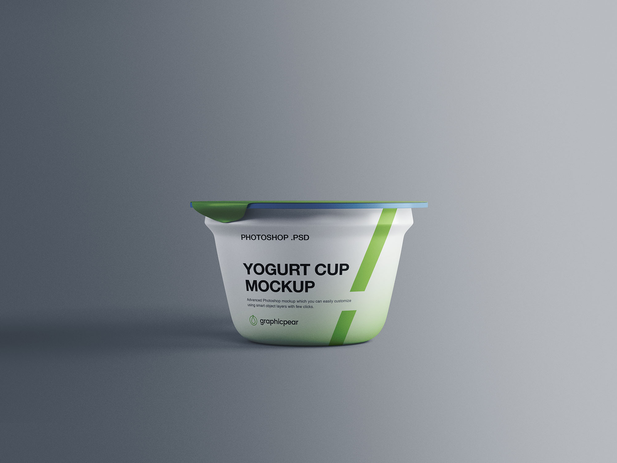 酸奶包装设计提案塑料杯展示样机 Yogurt Plastic Cup Mockup插图1