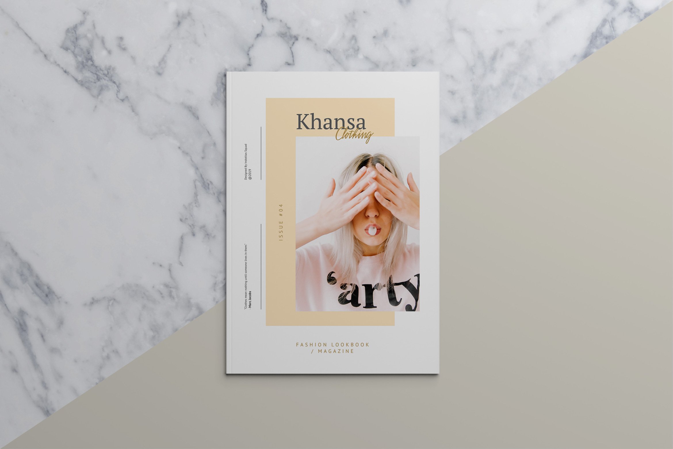 时尚优雅摄影师设计师营销INDD画册模板 KHANSA – Fashion Lookbook & Magazine插图
