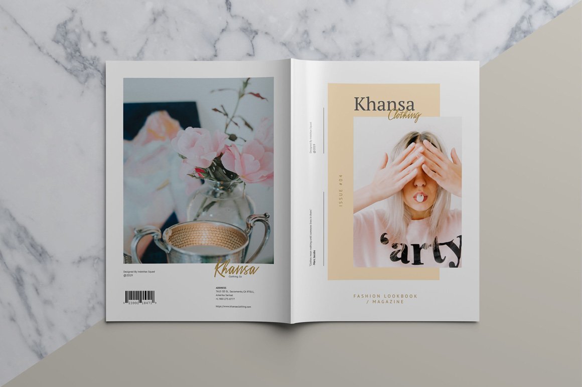 时尚优雅摄影师设计师营销INDD画册模板 KHANSA – Fashion Lookbook & Magazine插图6