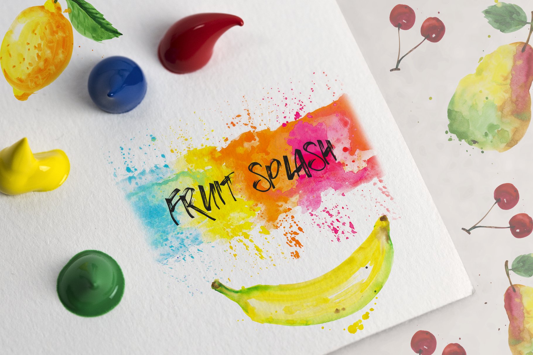 多彩手绘水果水彩画PNG合集 Watercolor Fruits PNG Set插图4