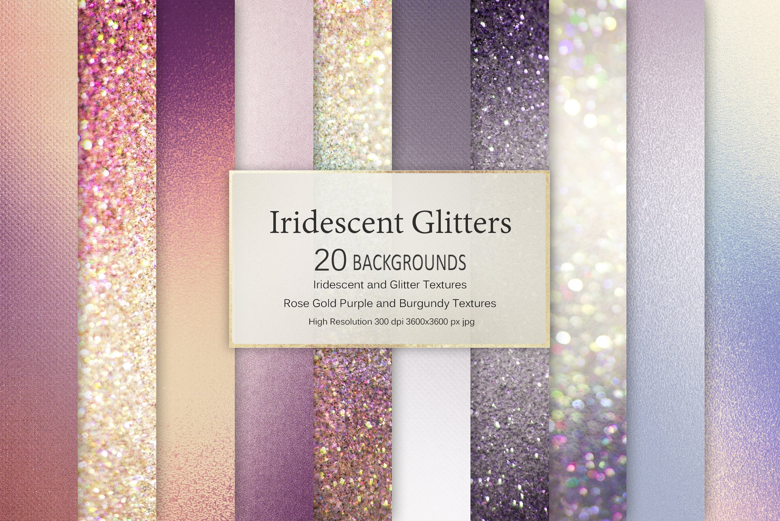 闪闪星星发光铂纸纹理 Iridescent Glitter And Foil Textures插图3