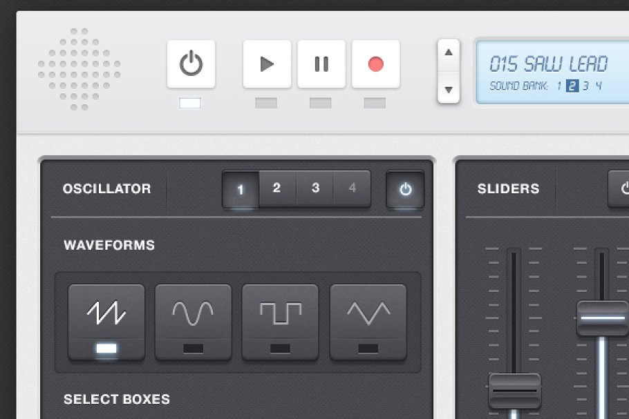 音频合成剪辑应用程序UI套件 Synth Audio App UI Kit插图