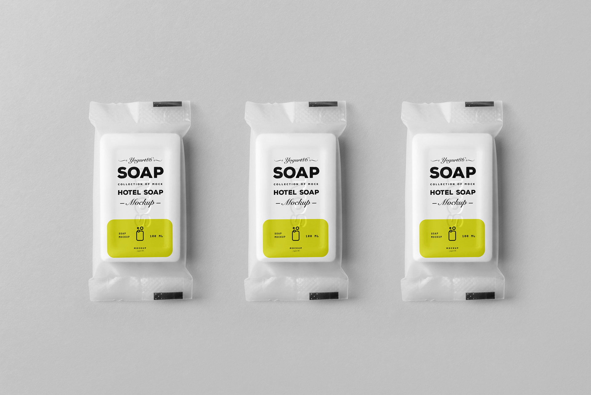 15个逼真肥皂包装袋设计展示样机模板 soap mockup