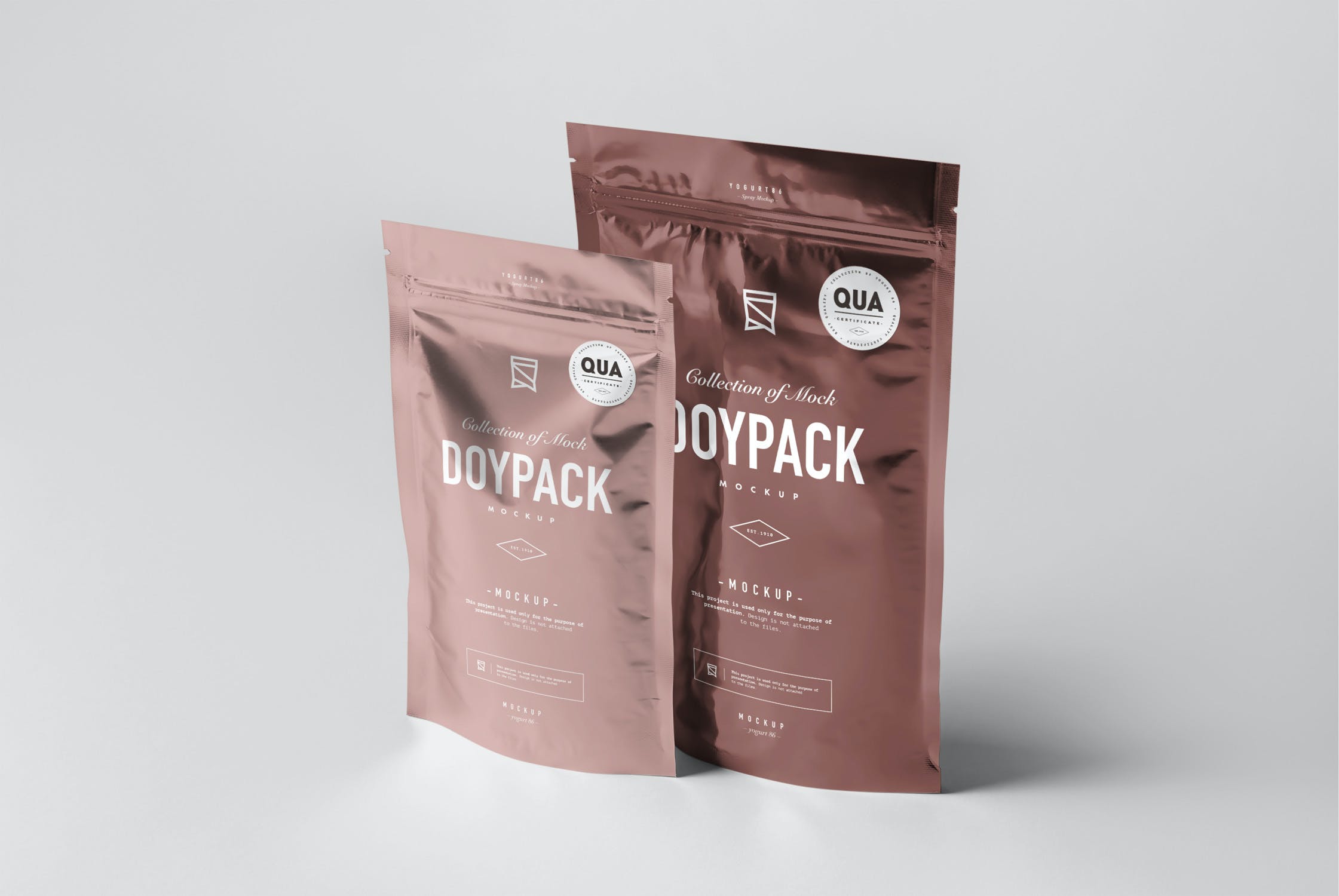 食品自封铝箔袋样机模板 doypack mockup 4