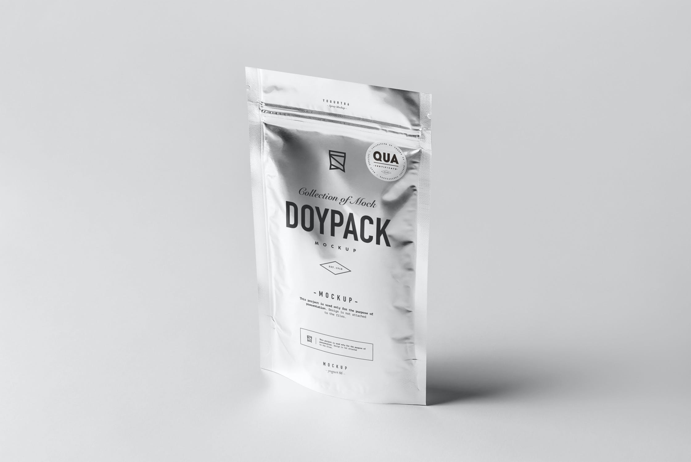 食品自封铝箔袋样机模板 doypack mockup 4