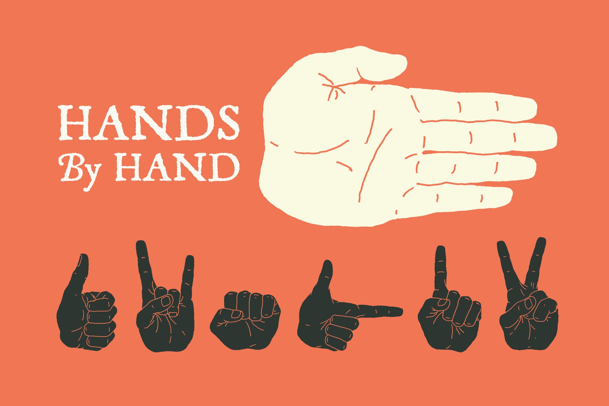 10个手部矢量插图设计素材 hand illustrated hands and fists