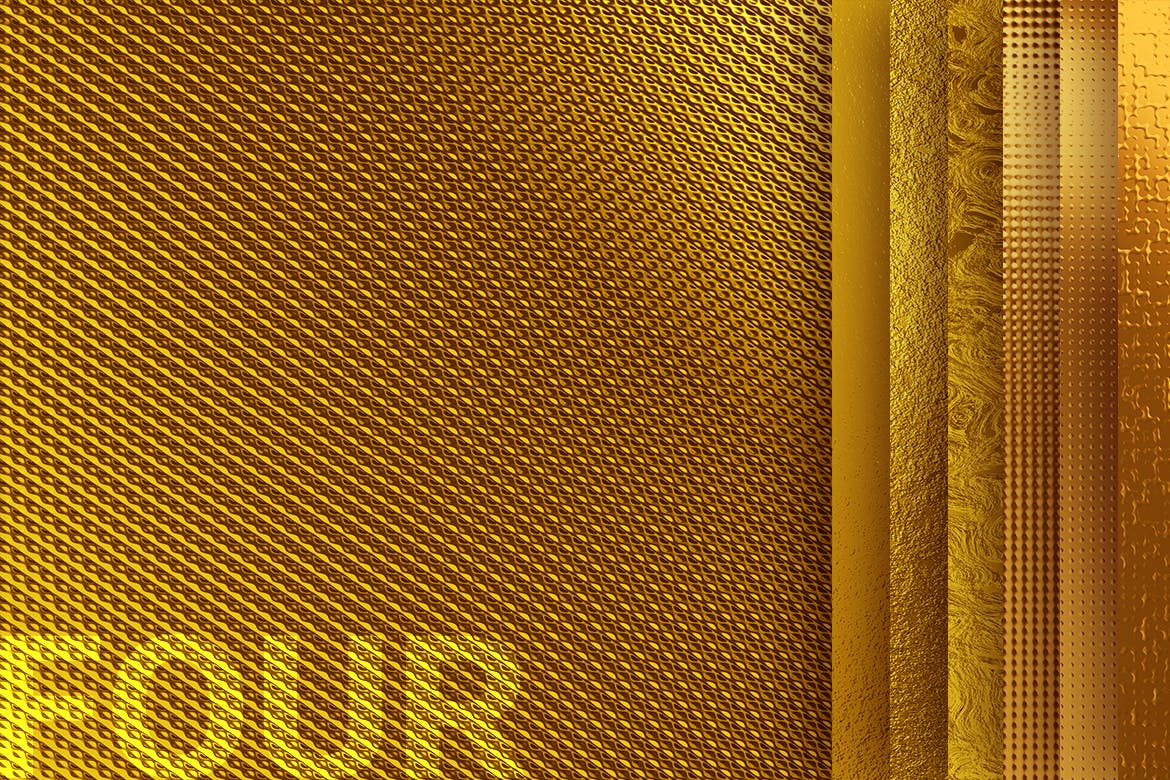 7款金色金箔烫金3d材质背景纹理素材goldentextures