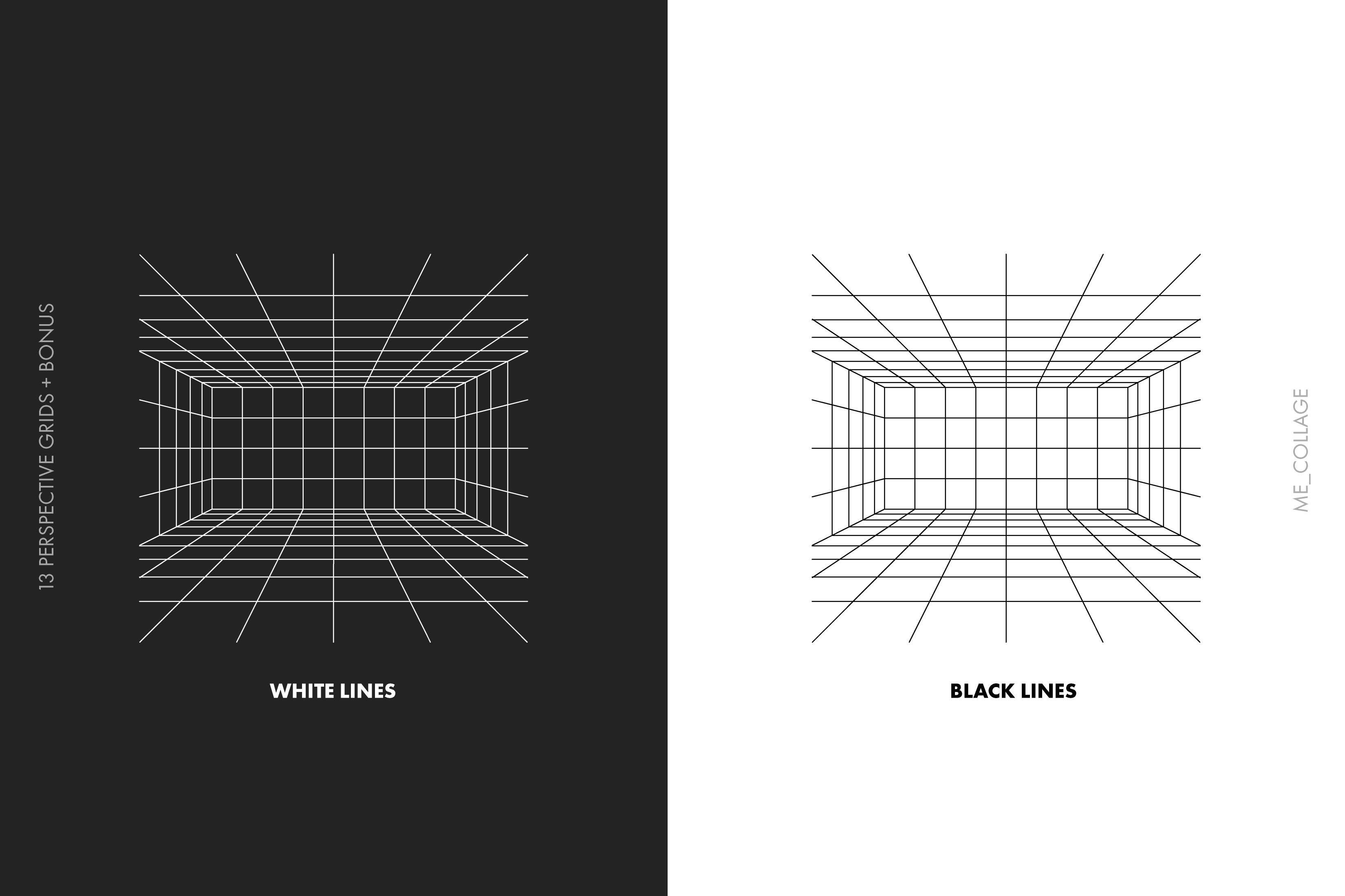 13个透视网格矢量图形素材grid01–13vectorperspectivegrids