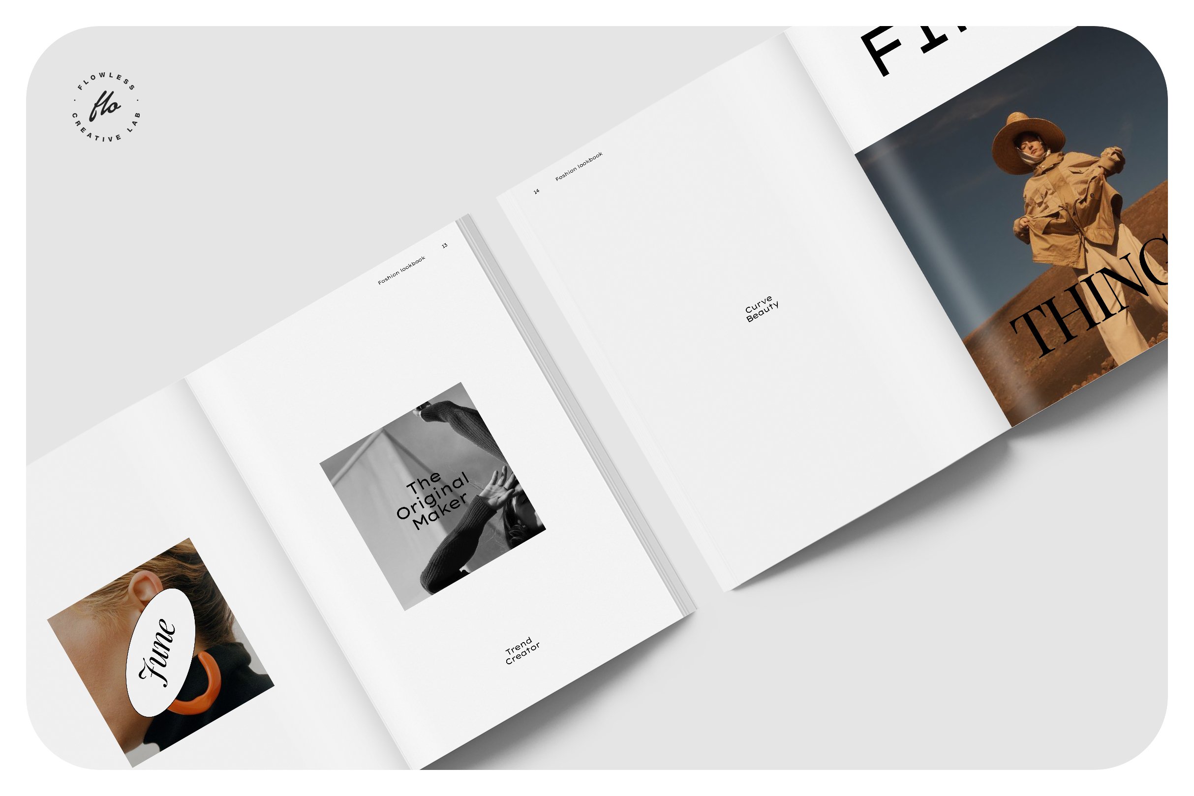 极简服装造型设计indd画册模板softtouchfashionlookbook