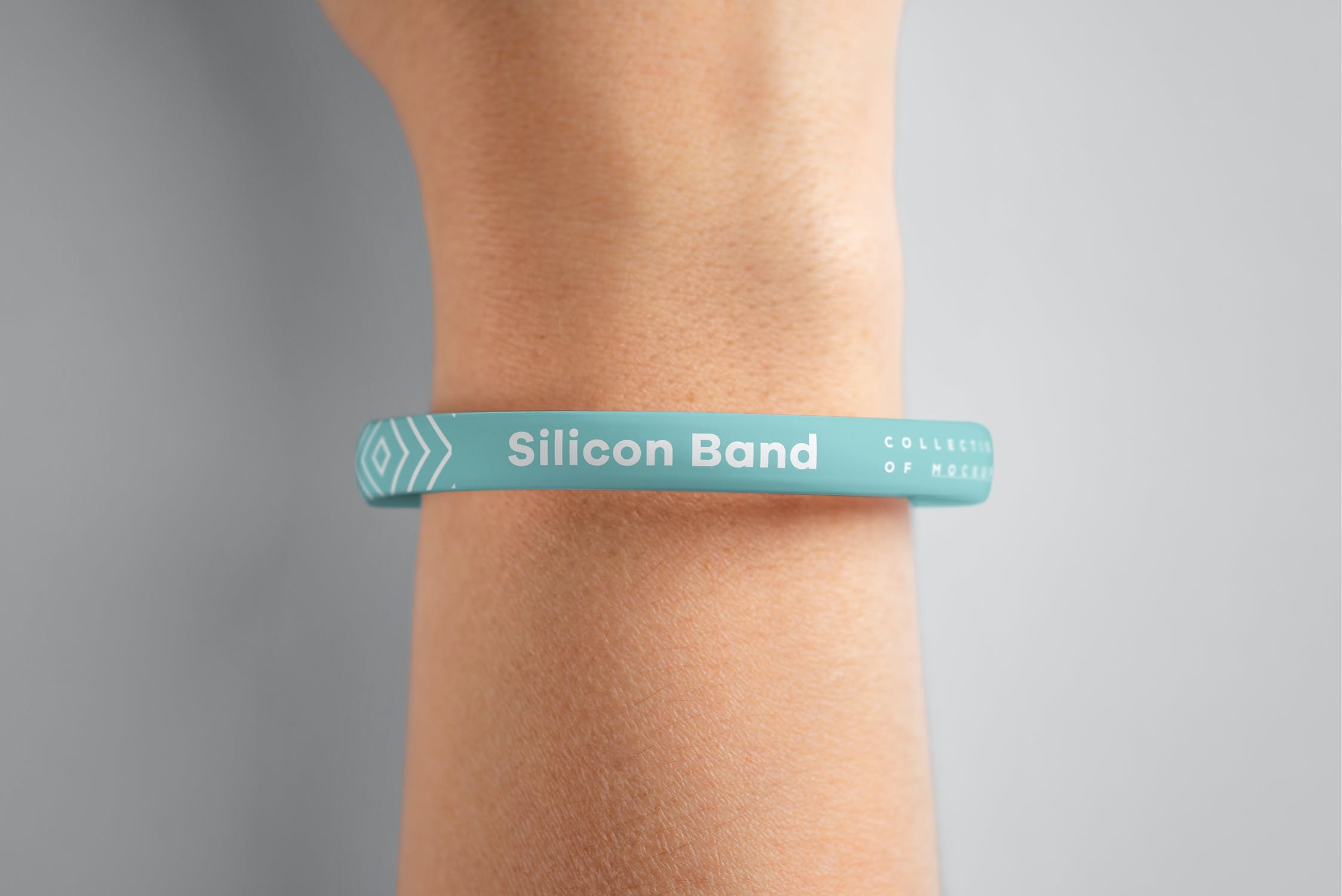 10款运动塑料手环设计展示样机模板 silicon band mockup