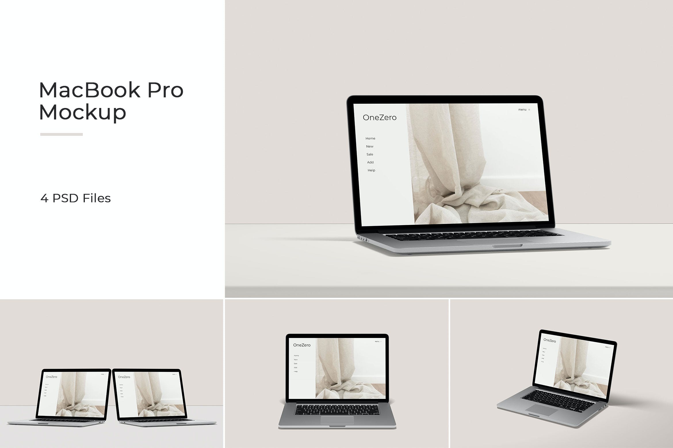 时尚网页设计苹果笔记本macbook pro屏幕展示样机 macbook pro mockup