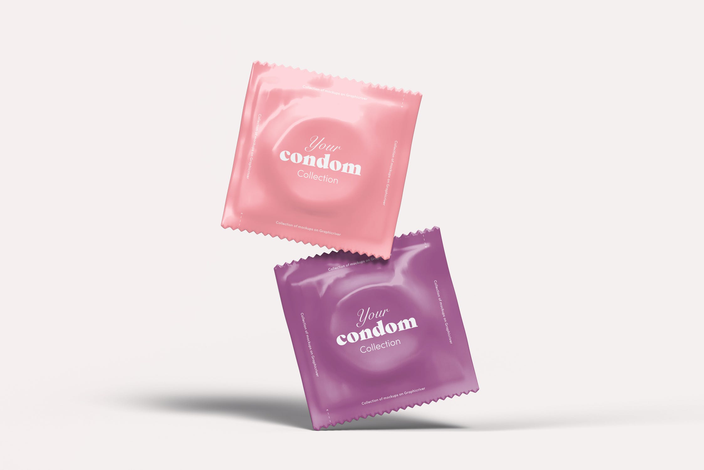 10款避孕安全套包装设计贴图样机condommockup