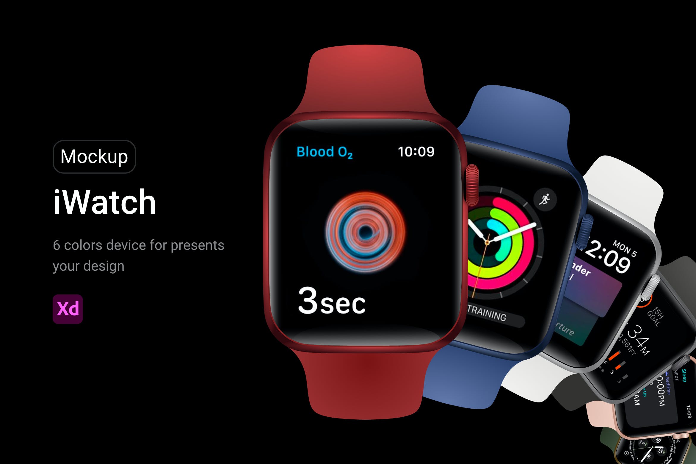 新款苹果智能手表iwatch屏幕演示样机模板iwatchmockup
