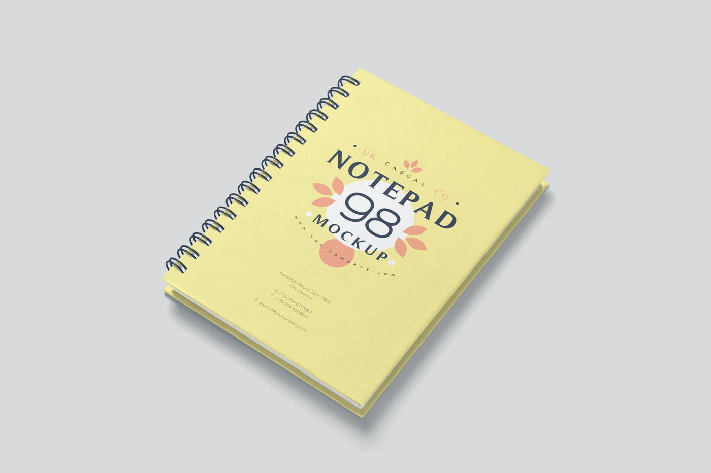 简洁螺环笔记本设计贴图样机 notebook mockups