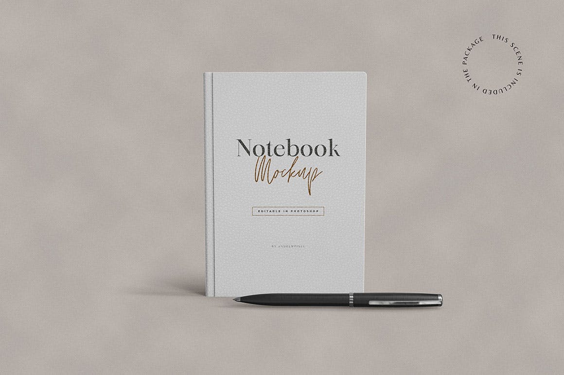 a5办公记事笔记本设计ps贴图样机模板素材minimalnotebookmockups