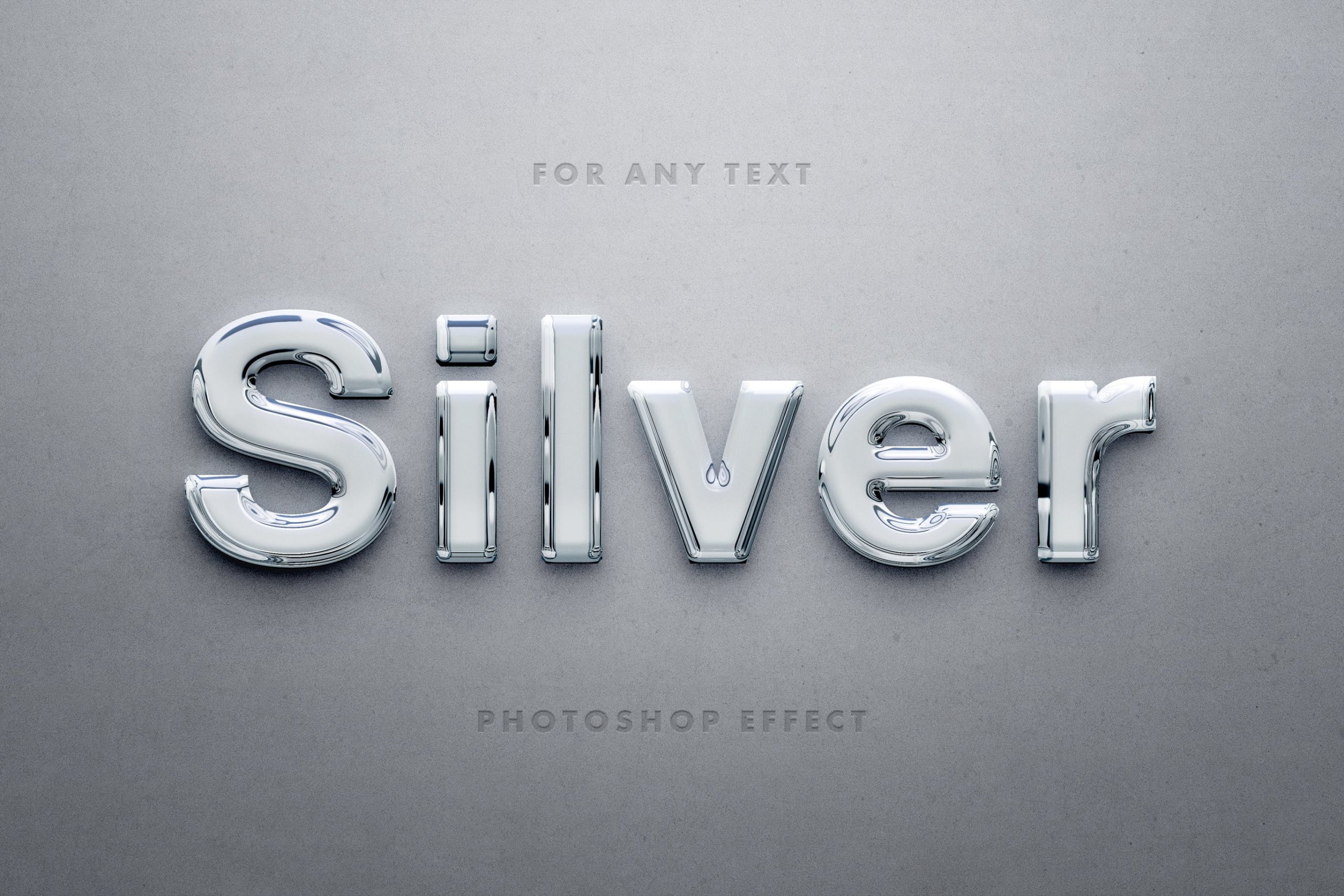 光泽3d银色文字效果标题logo设计样式素材glossy3dsilvertexteffect