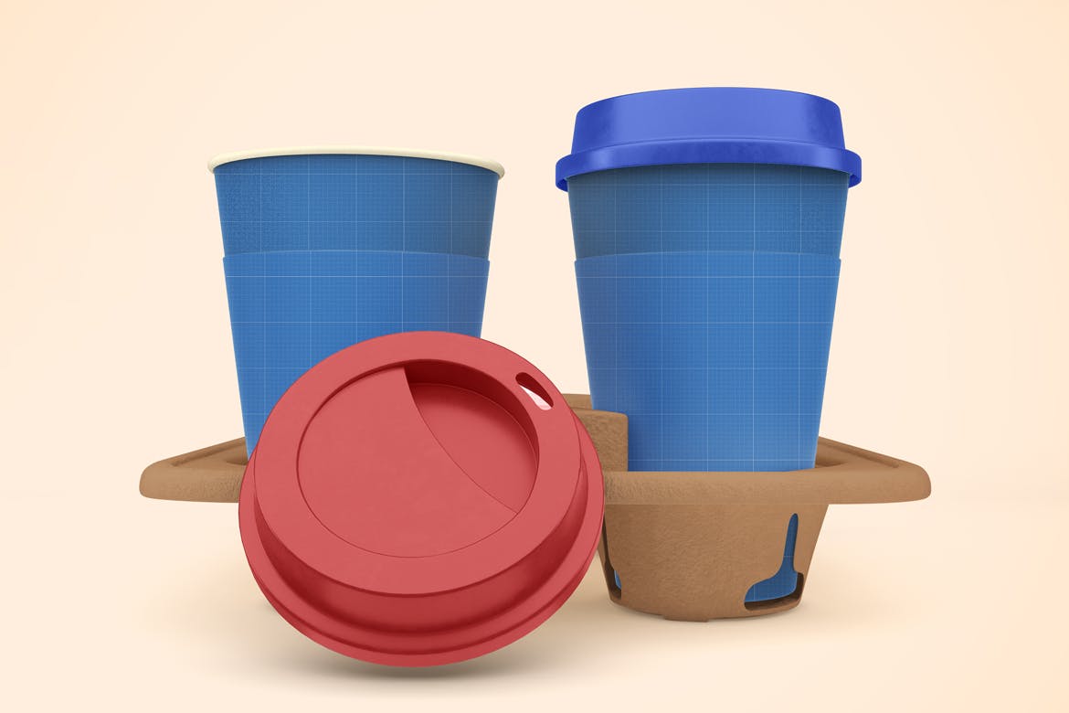 1 mockup是一个可以以不同角度展示咖啡杯的模型,可用于您的设计,适合