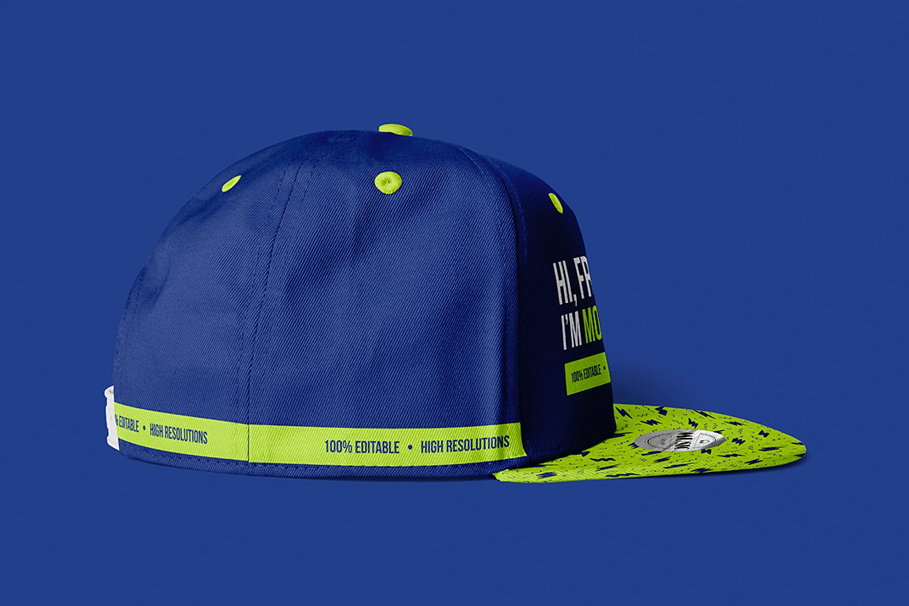 9款嘻哈棒球帽设计展示ps贴图样机模板hiphopbaseballcapmockups