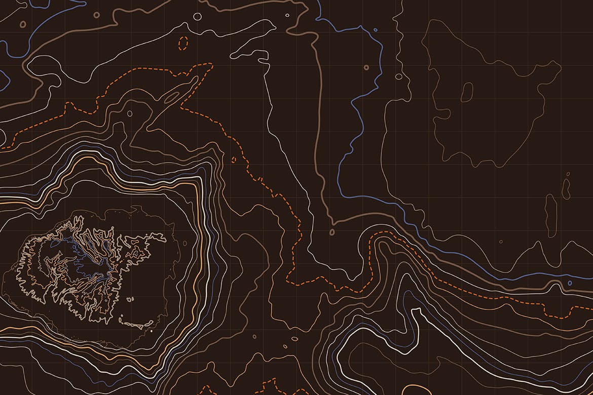 10款抽象地形图线条背景矢量设计素材 topographic map backgrounds