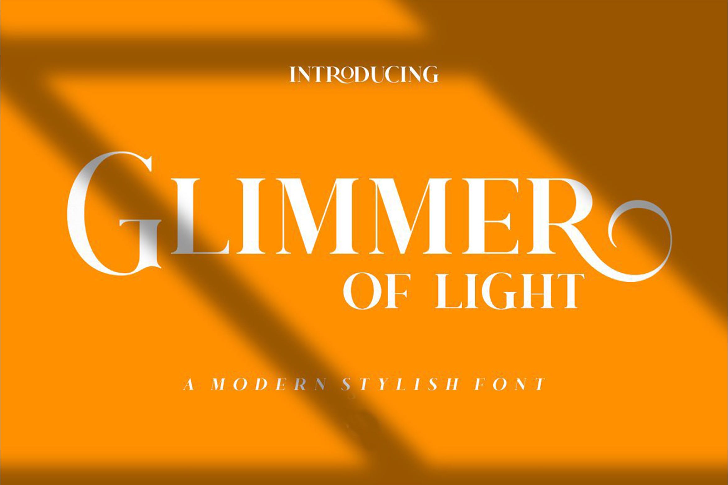 复古杂志海报徽标logo设计衬线英文字体glimmeroflight