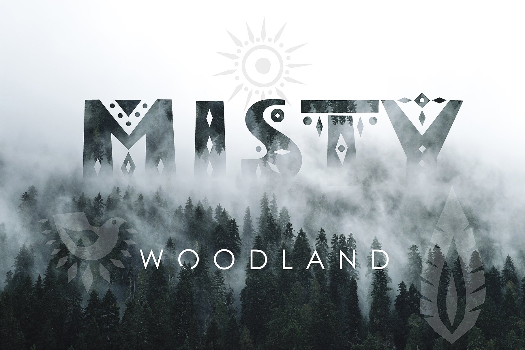 原始部落形状字体primitivetribalshapefont