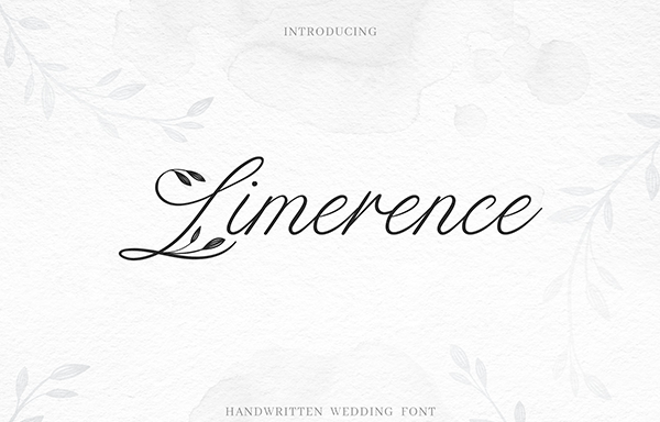Limerence优雅女性花卉字体 Limerence Elegant Female Floral Font