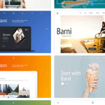 网站着陆页Web UI页面设计PSD&Skecth素材库 Barni UI Kit For Media