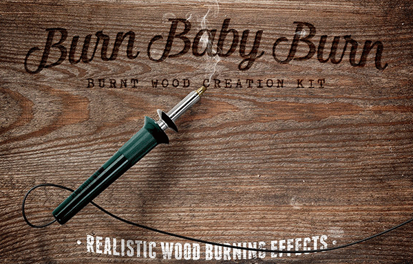 高清木质背景纹理集合 Burn Baby Burn Woodburning Effects Kit