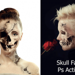 恐怖的骷髅脸Ps动作 Skull Face Ps Action