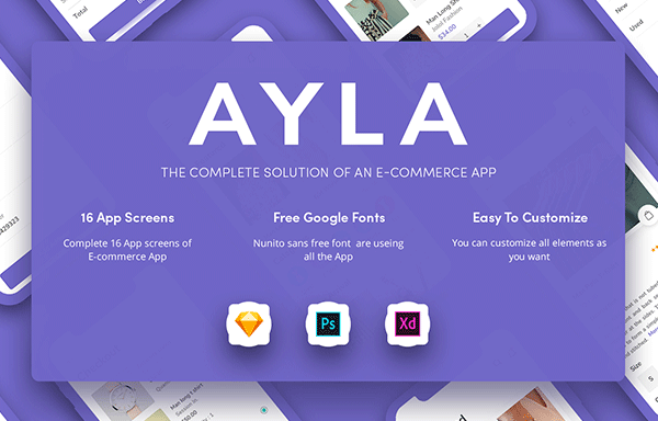 先进的电子商务iOS移动应用程序 Ayla Ecommerce UI Kit