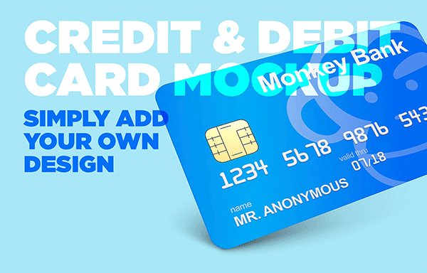 信用卡和借记卡样机 Credit & Debit Card Mockup