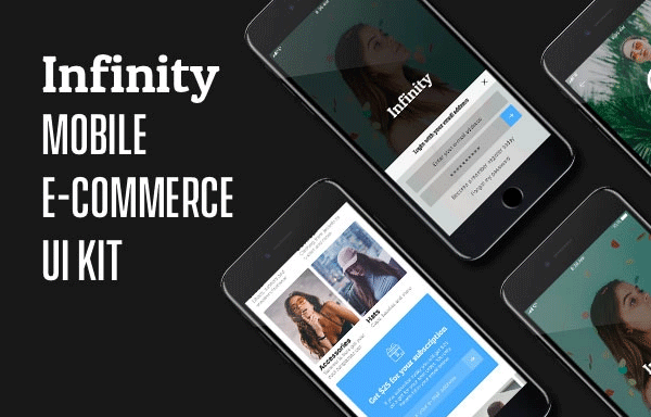 时尚电子商务移动UI套件 Infinity Ecommerce UI Kit