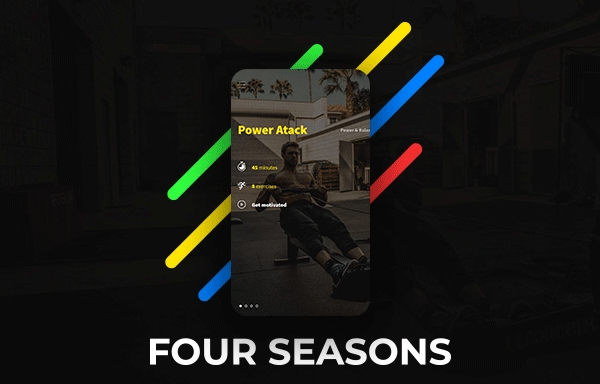 健身锻炼Android APP UI工具包 Four Seasons Android UI Kit