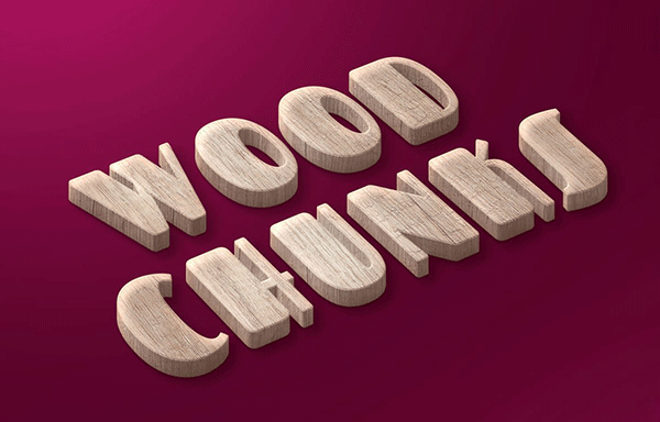 木质大块文字效果 Wood Chunks Text Effect