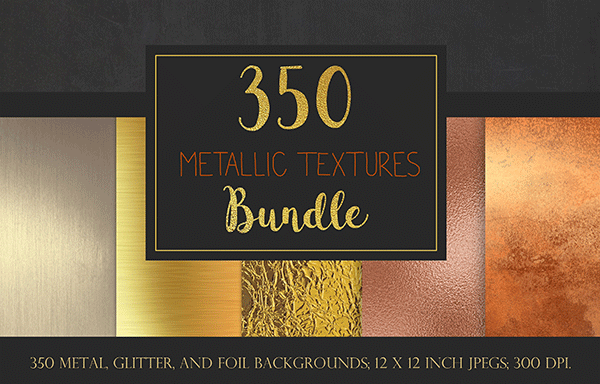 350款金属质感纹理包 350 Metallic Textures Bundle