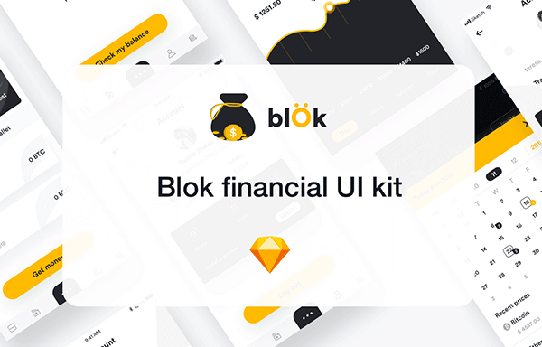 优质的金融APP UI工具包 Blok Financial UI Kit