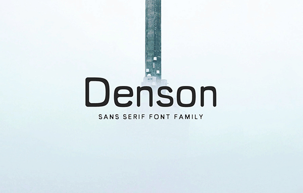 独特的圆形无衬线字体 Denson Sans Font Family