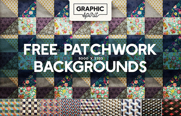 5个温暖的高品质拼凑背景 5 Free Patchwork Backgrounds