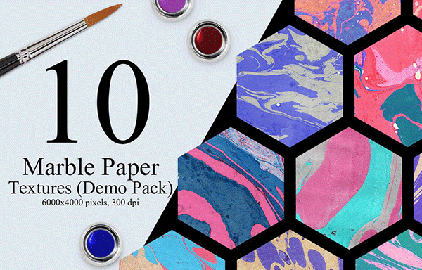 10款精美的大理石墨水纸纹理和背景 10 Marble Ink Paper Textures