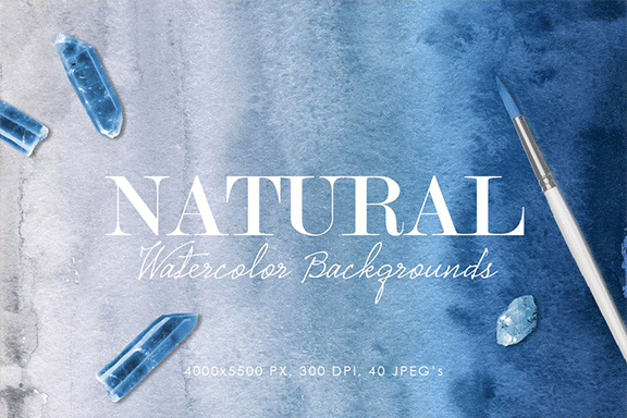 优雅自然的形状和柔和的色彩背景纹理 Natural Watercolor Ombre Backgrounds