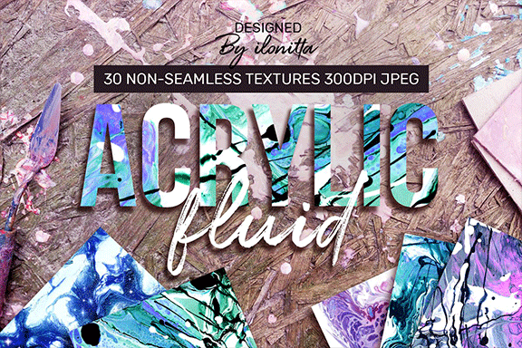 30个丙烯酸液体背景纹理 ACRYLIC FLUID – 30 TEXTURES