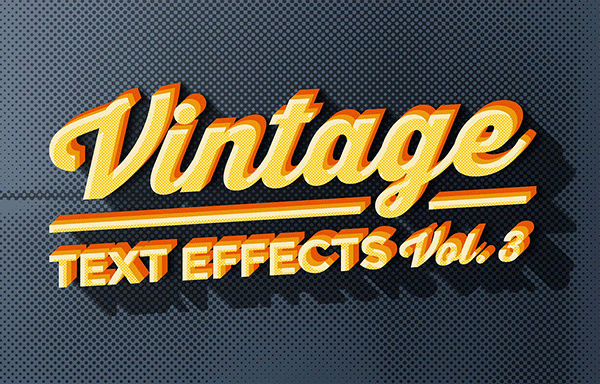 复古文字效果VOL.3 Vintage Text Effects VOL.3