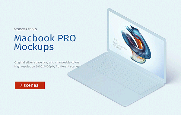 精美的MacBook Pro的创意样机 Macbook Pro Creative Mockup