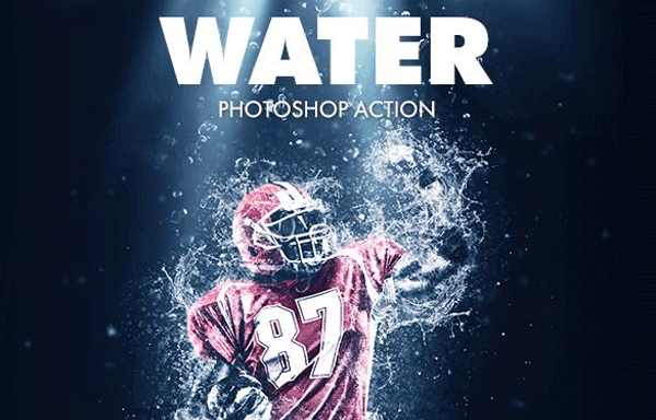 超级炫酷的照片水效果PS动作 Water Photoshop Action